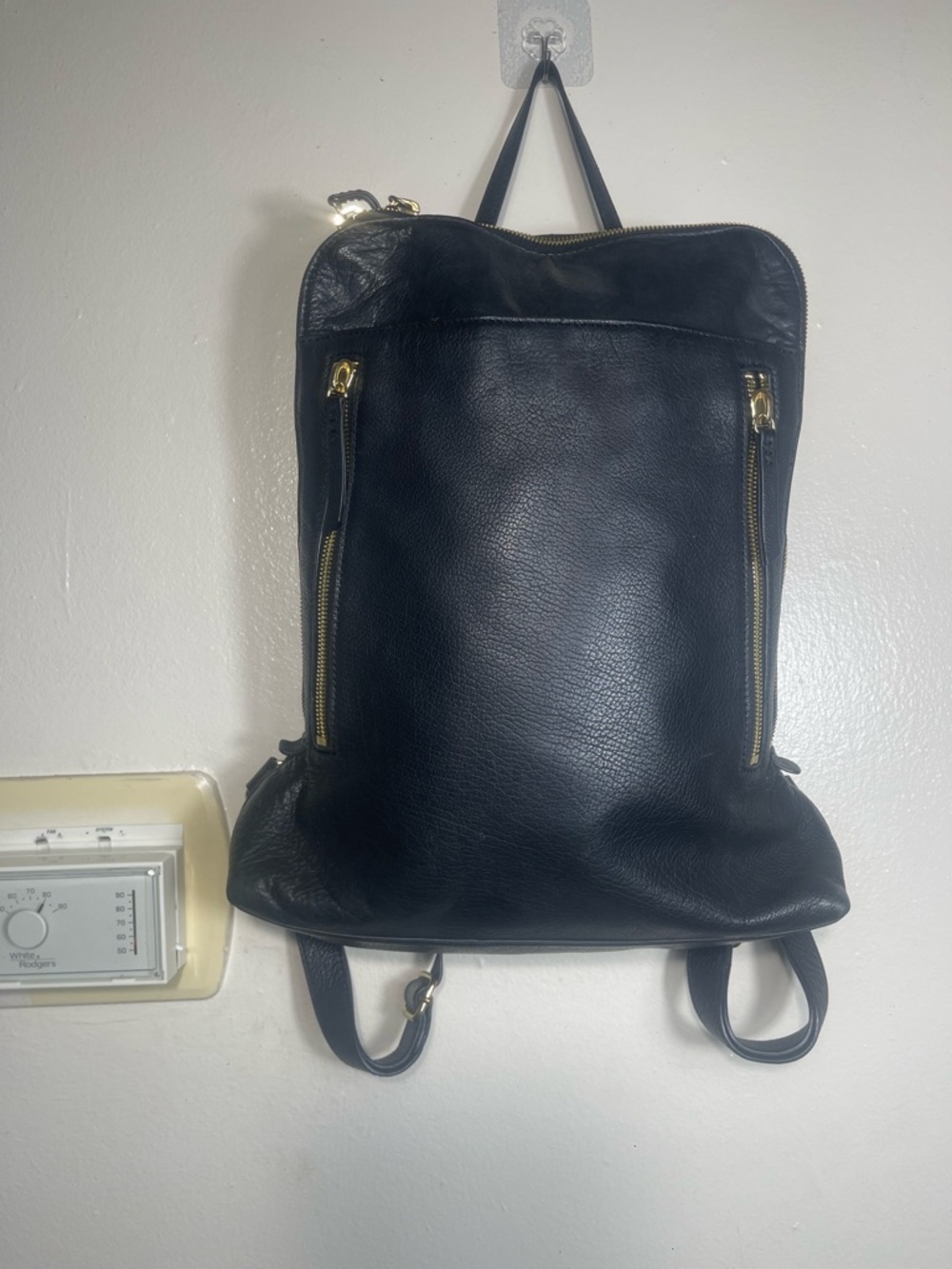 Margot Black Backpack with Luxurious Leather and Minimalist design